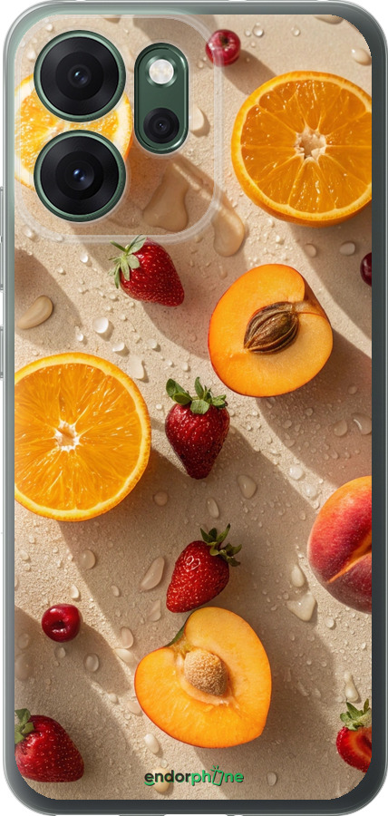 Силиконовый чехол Фрукты 3 для Oppo RENO 14F 5G - 6703u-4091 изображение 