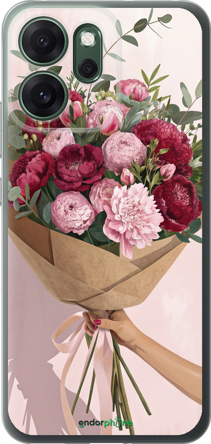 Силиконовый чехол Пионы 1 для Oppo RENO 14F 5G - 6705u-4091 изображение 