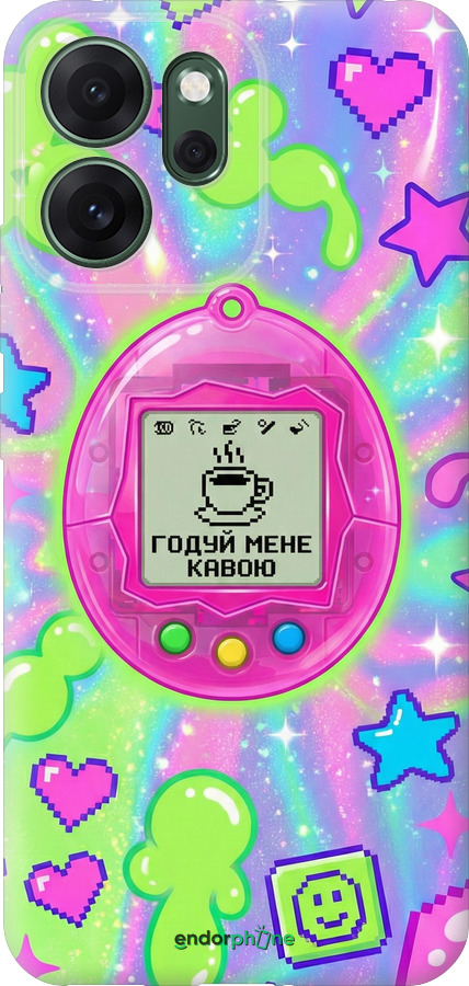 Силіконовий чехол Y2K Aesthetic Retro Pet: Годуй мене кавою для Oppo RENO 14F 5G - 6784u-4091 изображение 