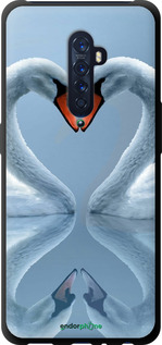 TPU чехол Лебеді для Oppo Reno 2 - 6007b-1864 изображение 