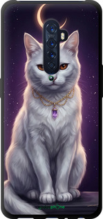 TPU чехол Mystic White Cat Gothic Dark Purple Gold для Oppo Reno 2 - 6805b-1864 изображение 