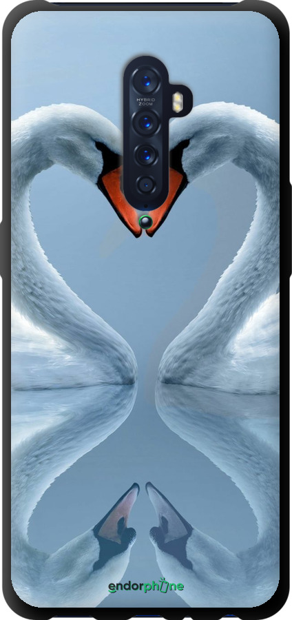 TPU чехол Лебеді для Oppo Reno 2 - 6007b-1864 изображение 