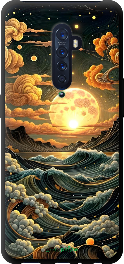 TPU чехол Арт волны для Oppo Reno 2 - 6332b-1864 изображение 