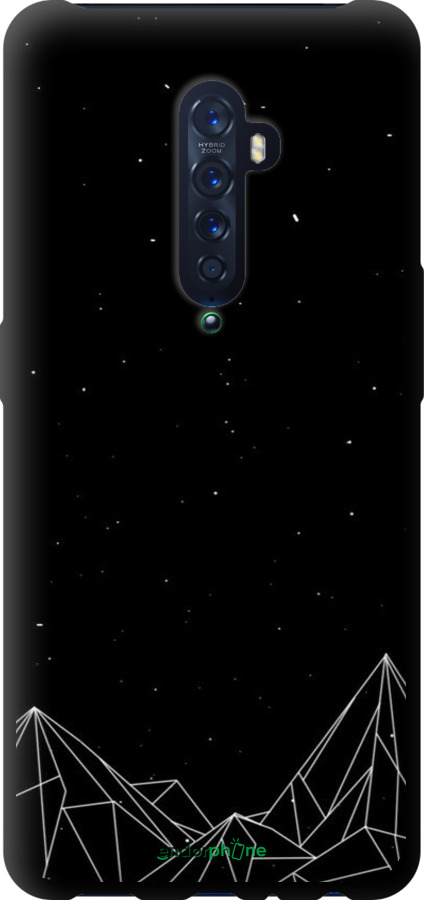 TPU чехол Черно белые абстрактные горы для Oppo Reno 2 - 6437b-1864 изображение 