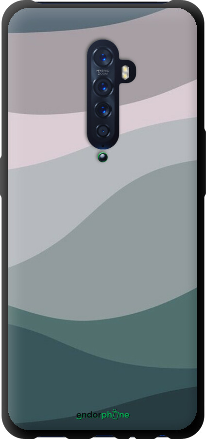 TPU чехол С фиолетовым и бирюзовым ретро-стилем и волнами для Oppo Reno 2 - 6533b-1864 изображение 