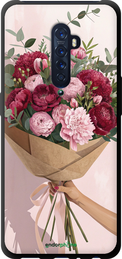 TPU чехол Пионы 1 для Oppo Reno 2 - 6705b-1864 изображение 