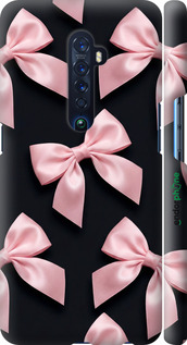 3D пластиковый матовый чехол Coquette Ribbons Dark Coquette для Oppo Reno 2 - 6767m-1864 изображение 