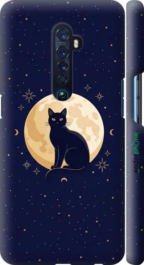 3D пластиковый матовый чехол Cute Cat Celestial/Witchy для Oppo Reno 2 - 6787m-1864 изображение 