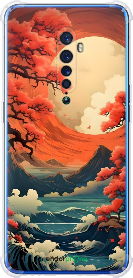 Силикон с усиленными углами чехол Природа японии для Oppo Reno 2 - 6327sp-1864 изображение 