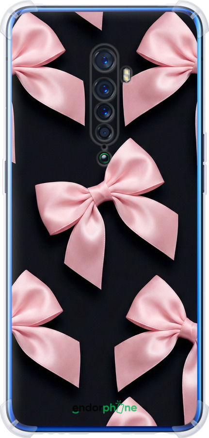 Силіконовий протиударний с посиленими кутами чехол Coquette Ribbons Dark Coquette для Oppo Reno 2 - 6767sp-1864 изображение 