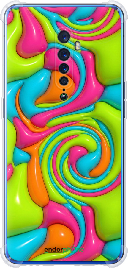 Силіконовий протиударний с посиленими кутами чехол Y2K Jelly Dream для Oppo Reno 2 - 6780sp-1864 изображение 