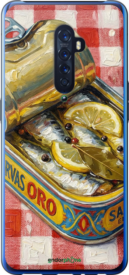 Силиконовый чехол Vintage Sardine Tin Phone для Oppo Reno 2 - 6772u-1864 изображение 