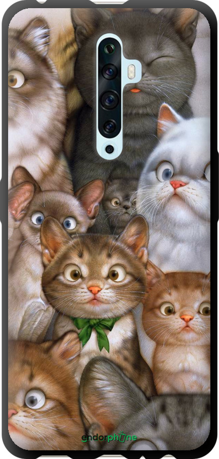

TPU чорний чохол "Коти" для Oppo Reno 2Z