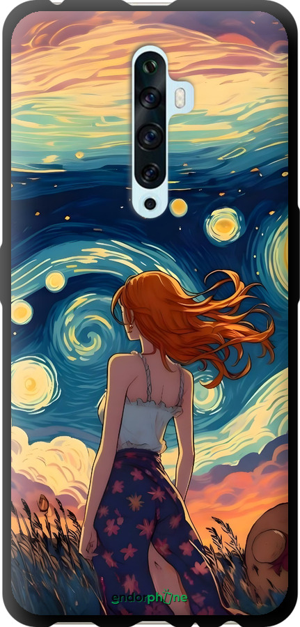 TPU чехол Дівчина Арт для Oppo Reno 2Z - 6325b-1867 изображение 
