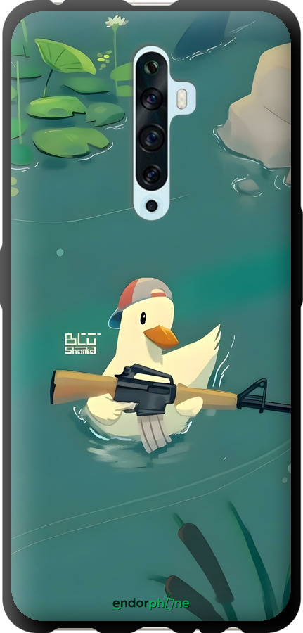 TPU чехол Каченя з автоматом для Oppo Reno 2Z - 6356b-1867 изображение 