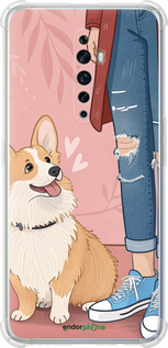 Силикон с усиленными углами чехол Корги 3 для Oppo Reno 2Z - 6707sp-1867 изображение 