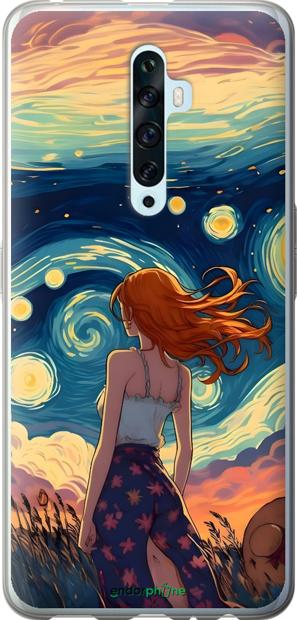 Силіконовий чехол Дівчина Арт для Oppo Reno 2Z - 6325u-1867 изображение 