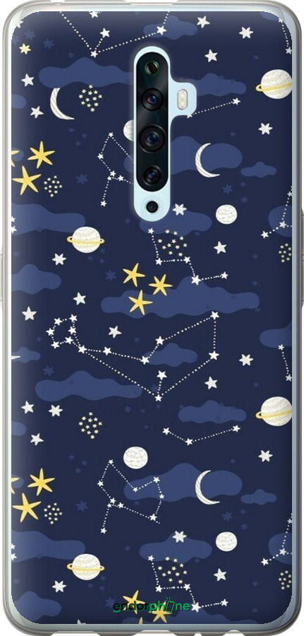 Силіконовий чехол Астрономічний візерунок для Oppo Reno 2Z - 6446u-1867 изображение 