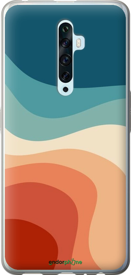 Силіконовий чехол У стилі ретро з хвилями для Oppo Reno 2Z - 6531u-1867 изображение 