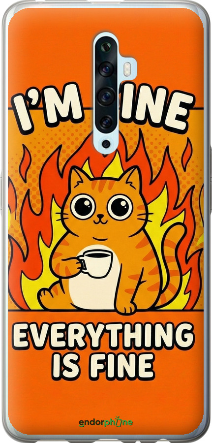 2D пластиковий чехол Funny Cat для Oppo Reno 2Z - 6786t-1867 изображение 