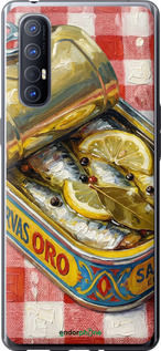 2D пластиковый чехол Vintage Sardine Tin Phone для Oppo Reno 3 Pro - 6772t-1878 изображение 
