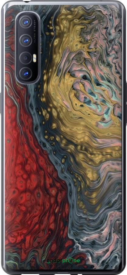Силіконовий чехол Із зображенням абстрактного живопису для Oppo Reno 3 Pro - 6530u-1878 изображение 