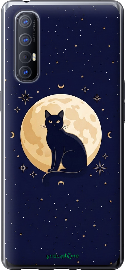 2D пластиковый чехол Cute Cat Celestial/Witchy для Oppo Reno 3 Pro - 6787t-1878 изображение 