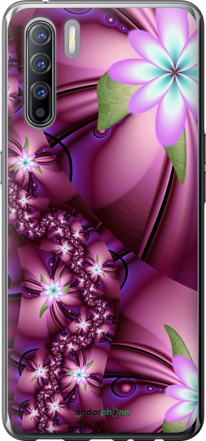 

Силіконовий чохол "Квіткова мозаїка" для Oppo Reno 3, Рожевий