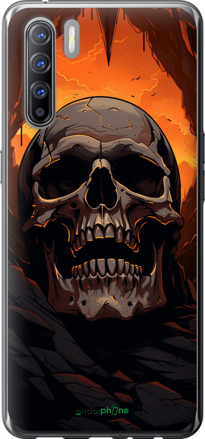 2D пластиковый чехол Череп в пещере для Oppo Reno 3 - 5959t-1901 изображение 