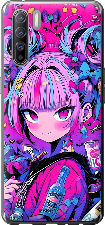 2D пластиковый чехол Аниме милаха для Oppo Reno 3 - 6314t-1901 изображение 
