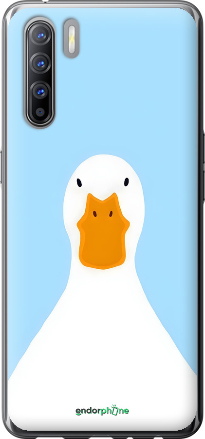 2D пластиковый чехол Гусь для Oppo Reno 3 - 6350t-1901 изображение 
