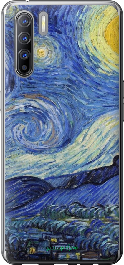 2D пластиковий чехол «Зоряна ніч» Вінсента Ван Гога для Oppo Reno 3 - 6433t-1901 изображение 