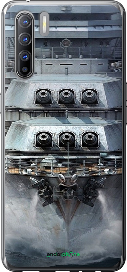 2D пластиковий чехол Лінкор, world of tanks, wargaming, військовий корабель для Oppo Reno 3 - 6453t-1901 изображение 