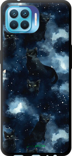 TPU чехол Изображение Кошек с тёмной акварелью для Oppo Reno 4 Lite - 6521b-2099 изображение 