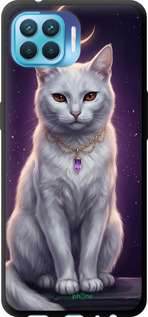 TPU чехол Mystic White Cat Gothic Dark Purple Gold для Oppo Reno 4 Lite - 6805b-2099 изображение 
