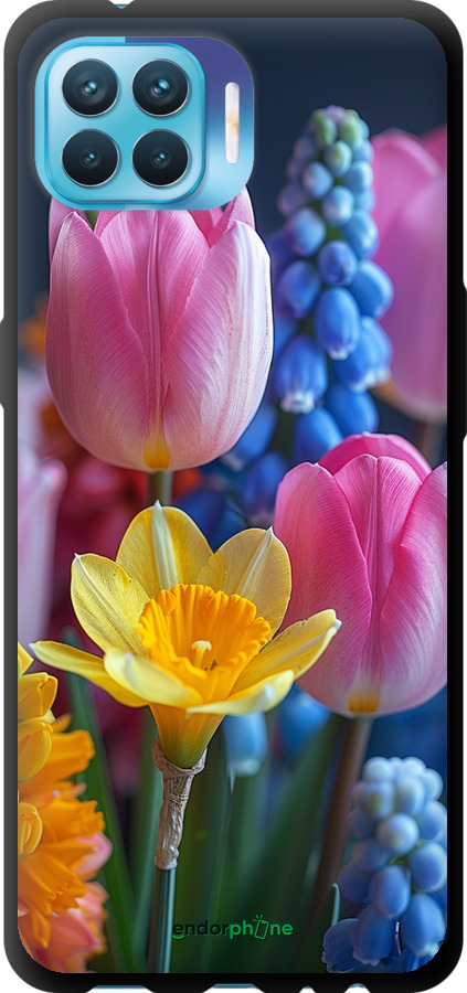 TPU чехол Весенние цветы для Oppo Reno 4 Lite - 6058b-2099 изображение 