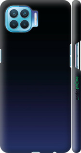 3D пластиковый матовый чехол Градиент в тёмно - синем стиле для Oppo A93 - 6542m-2185 изображение 