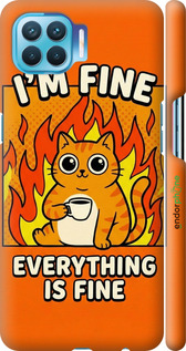 3D пластиковый матовый чехол Funny Cat для Oppo Reno 4 Lite - 6786m-2099 изображение 