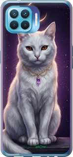 Силиконовый чехол Mystic White Cat Gothic Dark Purple Gold для Oppo Reno 4 Lite - 6805u-2099 изображение 