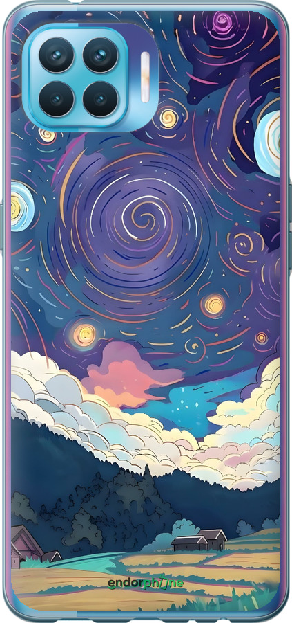 Силіконовий чехол Креативний арт для Oppo Reno 4 Lite - 6322u-2099 изображение 