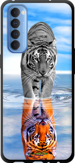 TPU чехол Тигр для Oppo Reno 4 Pro - 6016b-2024 изображение 