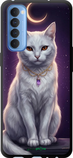 TPU чехол Mystic White Cat Gothic Dark Purple Gold для Oppo Reno 4 Pro - 6805b-2024 изображение 