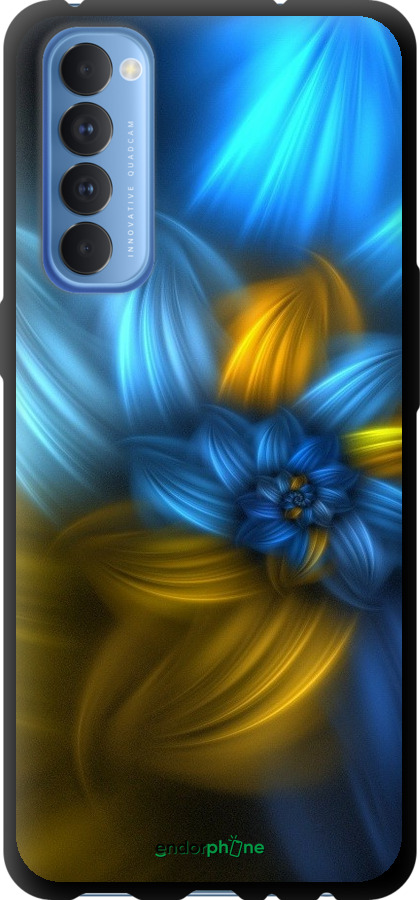 

TPU чорний чохол "Візерунок 46" для Oppo Reno 4 Pro, Синій