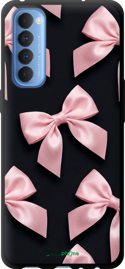 TPU чехол Coquette Ribbons Dark Coquette для Oppo Reno 4 Pro - 6767b-2024 изображение 