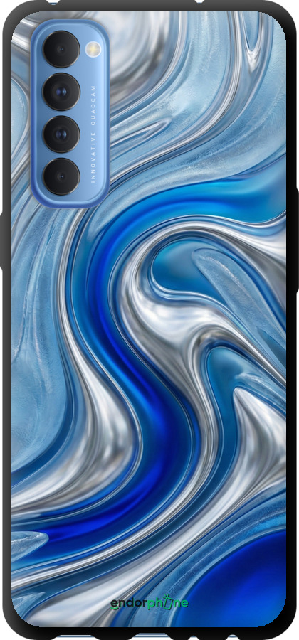 TPU чехол Liquid Chrome для Oppo Reno 4 Pro - 6781b-2024 изображение 