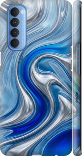 3D пластиковый матовый чехол Liquid Chrome для Oppo Reno 4 Pro - 6781m-2024 изображение 