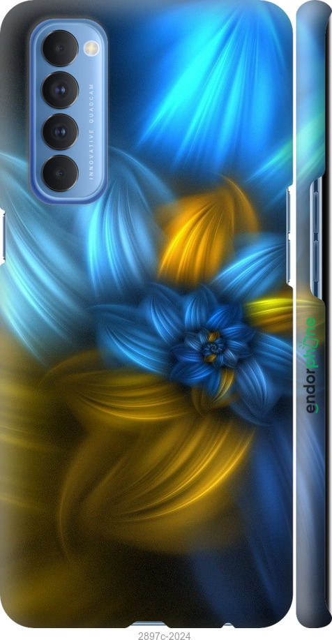 

3D пластиковий матовий чохол "Візерунок 46" для Oppo Reno 4 Pro, Синій