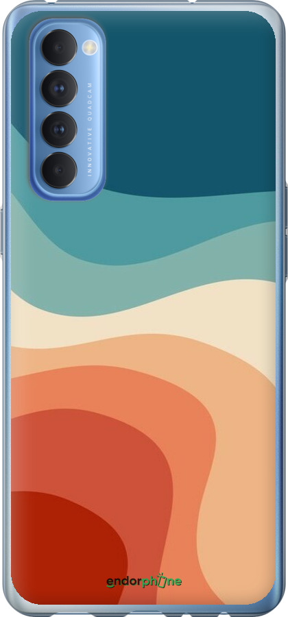 Силіконовий чехол У стилі ретро з хвилями для Oppo Reno 4 Pro - 6531u-2024 изображение 