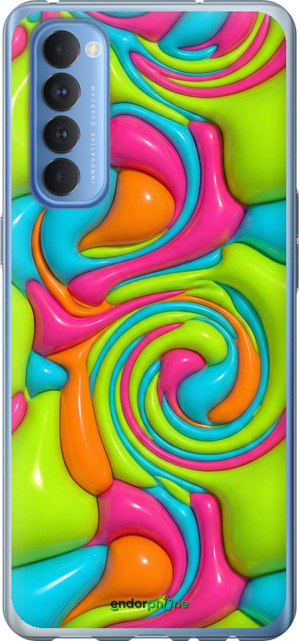 2D пластиковый чехол Y2K Jelly Dream для Oppo Reno 4 Pro - 6780t-2024 изображение 