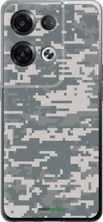 Силиконовый чехол Камуфляж для Oppo Reno8 Pro 5G - 1085u-2615 изображение 